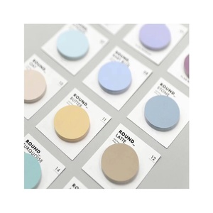 高品质可定制圆形3D半透明纸垫圆形彩色标志便签 - Product Image 1