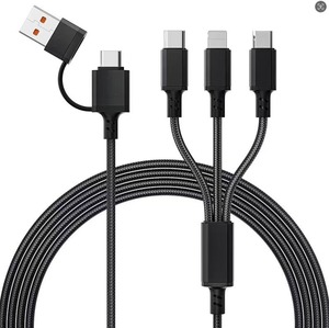 データ伝送を充電するための4 in1データケーブル付き編組データケーブル - Product Image 3