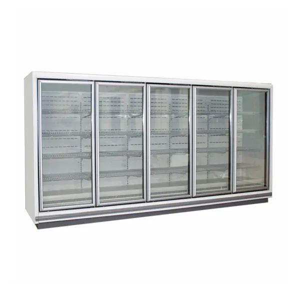 Grande capacidade refrigerador portas de vidro refrigerador comercial vertical exibição freezer