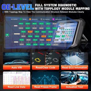 车载诊断扫描仪工具XTOOL D9S汽车钥匙编程器电子控制单元编码与DoIP CAN FD自动诊断优于PS90