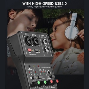 Interfaz de audio Tarjeta de sonido de grabación profesional 16bit/48kHz Mini interfaz de audio USB Tarjeta de sonido de 2 entradas y 2 salidas - Product Image 4