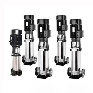 Bomba de agua centrífuga vertical multietapa Bomba de agua de refuerzo de presión de flujo grande de hierro o cobre o acero inoxidable con sistema de refrigeración - Product Image 3