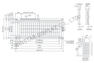 Winstar-módulo Lcd Wh2004l, pantalla Lcd de 20x4, monocromática, 2004 - Product Image 3