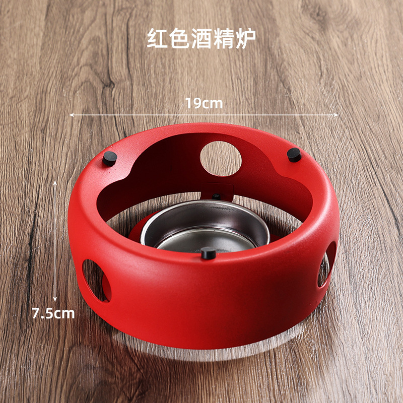 Round alcohol stove (red)