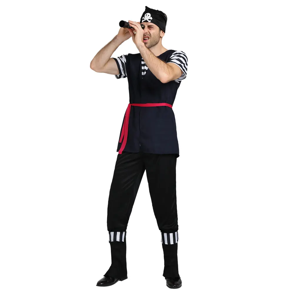 Venta al por mayor Halloween Cosplay Fiesta Pirata Simple Cosplay disfraz para hombres adultos