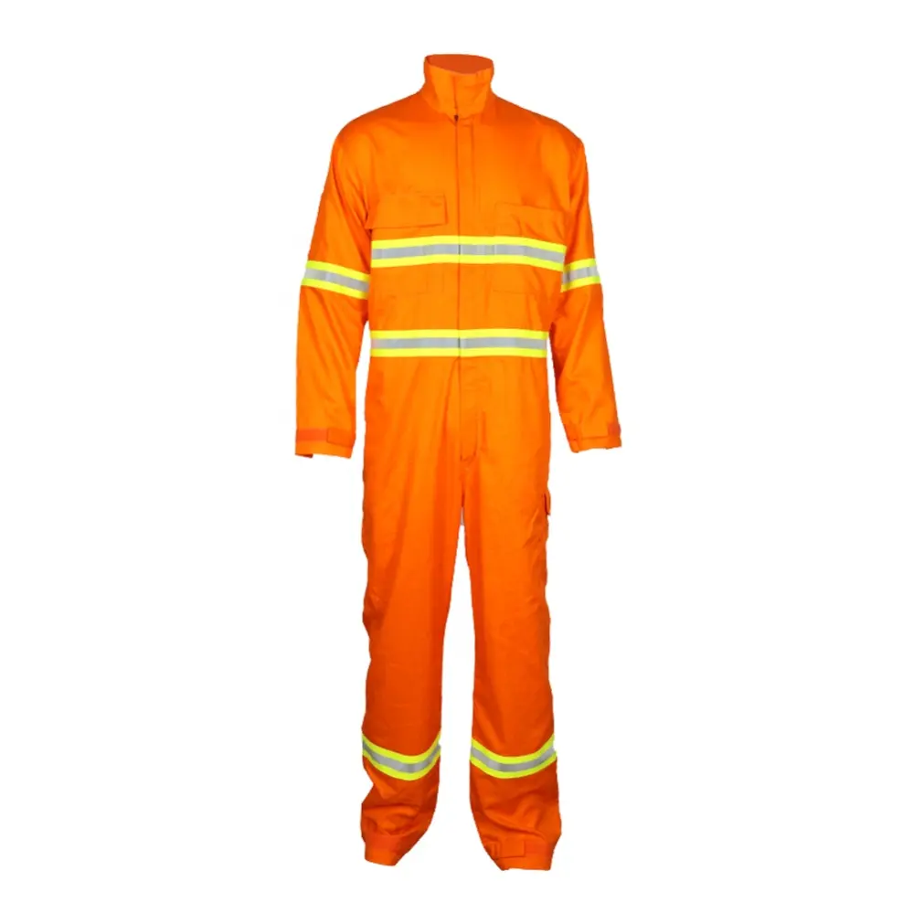 最高品質のカスタムメンズHi Safety Overalls Safety Clothing Reflective Overalls High Visibility Orange Coverall Hi Vis Workwear