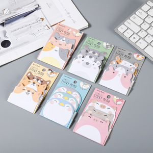 Alta Qualidade Material De Escritório Personalizado Desenhos Animados Forma Auto-Stick Memo Pad Papelaria Bonito Notas Pegajosas
