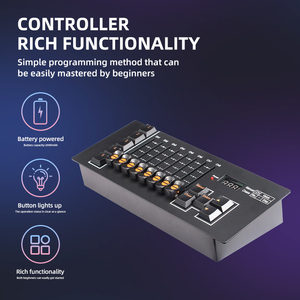 2025 Großhandel Mini Stage Light DMX-Beleuchtungs konsolen DMX DJ Light DJ-Controller 40-Kanal-Controller/DMX-Steuerung mit Akku - Product Image 4