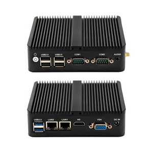 MeegopadインテルJ5005 CPUミニPCデュアルLANデュアルCOM 12 * 12cmメインボードWin11産業用7*24時間ファンレス使用PCコンピュータ - Product Image 1