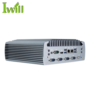 Nuevo diseño barebone con sistema puede Puerto RS422 RS485 i5 6500T procesador sin ventilador pc industrial
