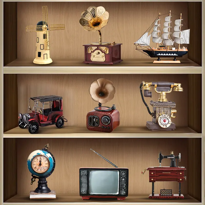 American Vintage Wine Cabinet decorazione TV ornamenti vecchi oggetti ufficio Desktop soggiorno ingresso gratis Sh
