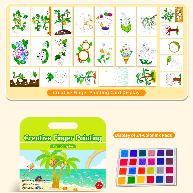 DIY Finger Painting - Plant Edition 24-Color Print Palette