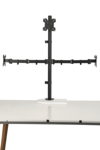 Üç masaüstü üçlü monitör kol braketi Vesa 100*100 bilgisayar ekran 32 inç için montaj braketi destek masası montaj standı - Product Image 4