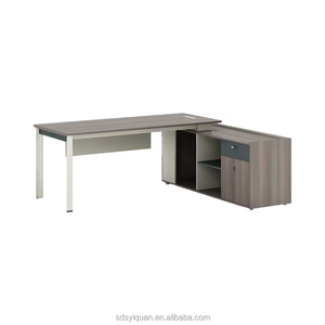 Escritorio de ordenador de madera ejecutivo moderno para 2 mesas de oficina Diseño de cubículo para el hogar o la escuela Espacio DE TRABAJO Muebles elegantes - Product Image 3
