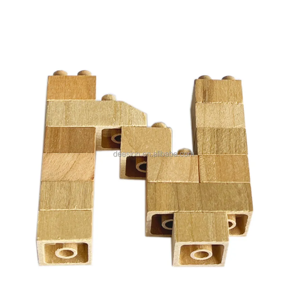 어린이 장난감-나무 예술과 공예 벽돌 legooo 재활용-안전 재료 장난감 충족 EN 71 및 ASTM F 963-나무 레고 알파벳 N
