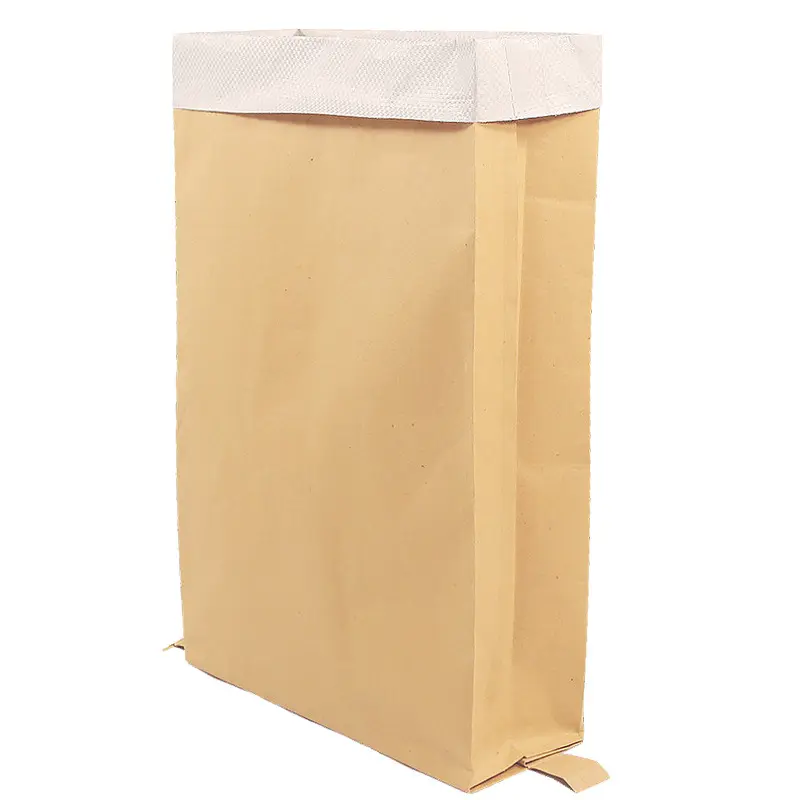 По индивидуальному заказу для детей до 20 кг по самой низкой цене, 25 кг для вторичной переработки крафт-бумажный тканный ПП композитный мешок водонепроницаемый 3 слоя крафт-бумажный тканный полиэтиленовый пакет для упаковки семян
