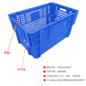 Plastic Turnover Box <strong>Nested</strong> <strong>and</strong> <strong>Stacked</strong> <strong>Crate</strong> Reusable Heavy Duty Mesh Type <strong>Crate</strong> for Fruit Vegetable Agriculture Industrial