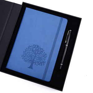 Green Leather <strong>Notebook</strong> Customizable <strong>Printing</strong> Emboss Logo Journal <strong>Notebook</strong> <strong>with</strong> Pen Gift in Black Box case - Product Image 4