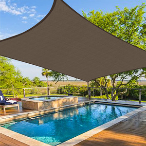 Rete per parasole color caffè, parasole, rete per la privacy dei balconi, bordi avvolti, rete per parasole traforata - Product Image 5