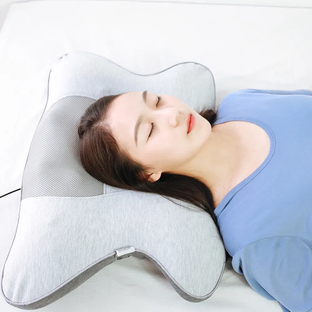 Saien-almohada ortopédica de algodón con altavoz, funda de almohada plegable, inalámbrica, con función de música, para viaje y dormir, nuevo diseño de fábrica