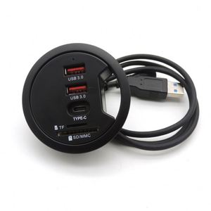 60mm 3 Port <span class=keywords><strong>USB</strong></span> 3.0 Schreibtisch <span class=keywords><strong>Hub</strong></span> TF/SD MCC Adapter für Desktop PC <span class=keywords><strong>USB</strong></span> <span class=keywords><strong>HUB</strong></span> Schreibtisch halterung <span class=keywords><strong>USB</strong></span> 3.0 Splitter mit <span class=keywords><strong>USB</strong></span>-C Schnell la deans chluss - Product Image 4