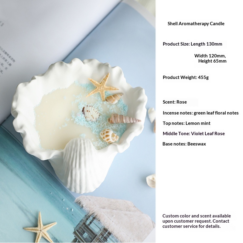 Bougie d'aromathérapie coquille type D