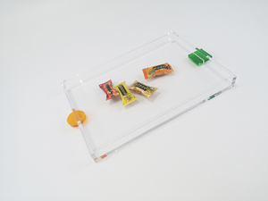 定制透明亚克力露石咖啡餐盘餐盘装饰早餐餐盘 - Product Image 5