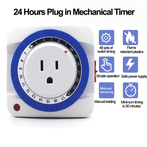 Eu Us 24 ore Timer presa di protezione programma meccanico a risparmio energetico interruttore Timer digitale spina presa a muro spina Timer - Product Image 4