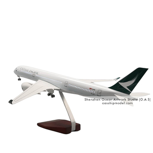 纪念品飞机模型飞机塑料空客A350国泰航空1:142飞机模型，用于收藏和展示飞行员礼品 - Product Image 1