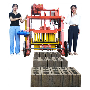 Máquina de moldagem manual para concreto e cimento, 6 polegadas, para pavimentação de blocos sólidos, cor de cimento e concreto, para fabricação de tijolos, rodas grandes