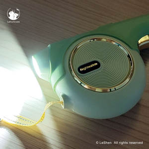 ไฟฉาย LED ชาร์จไฟได้แบบ USB สายจูงสุนัขแบบพับได้สองเส้นไม่พันกันเบรคและล็อคง่ายแฮนด์ฟรีเวลากลางคืนเดินจำเป็น - Product Image 5