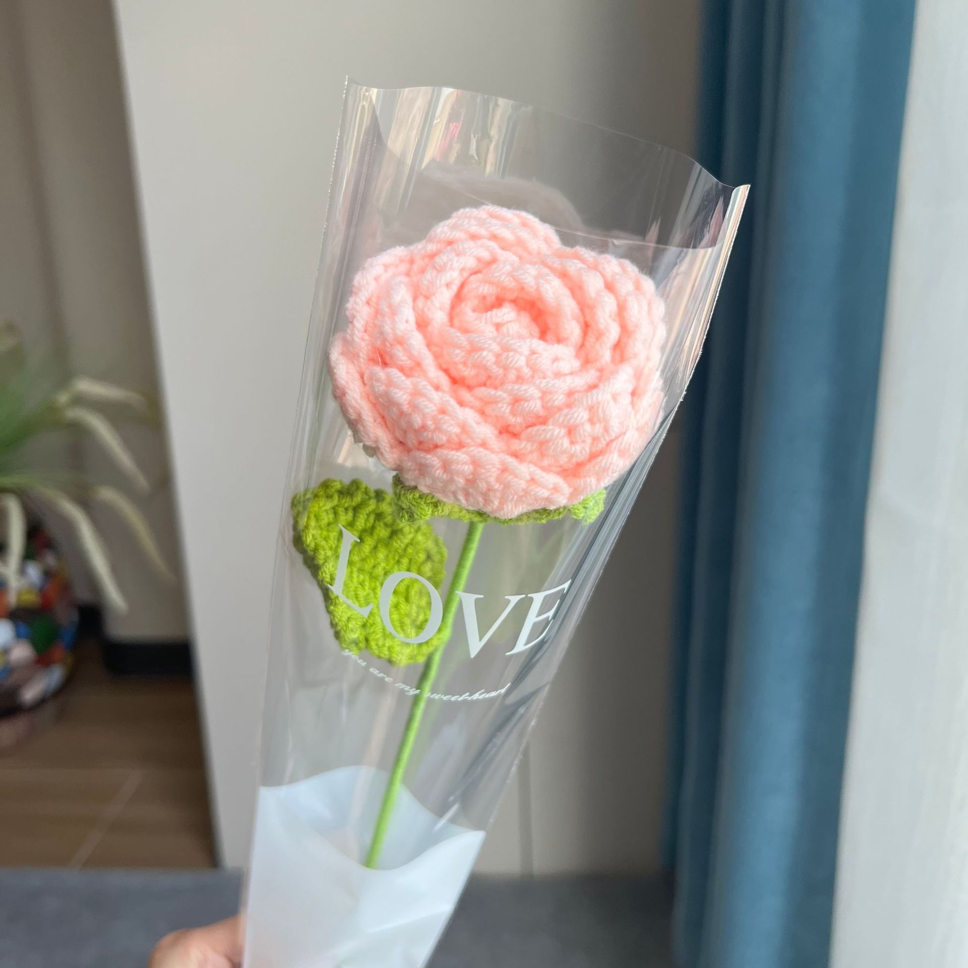 #1 rosa de crochet