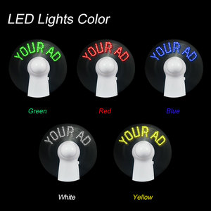 Logotipo personalizable aire acondicionado ventiladores recargables Mini portátil USB programable Led mensaje ventilador de mano