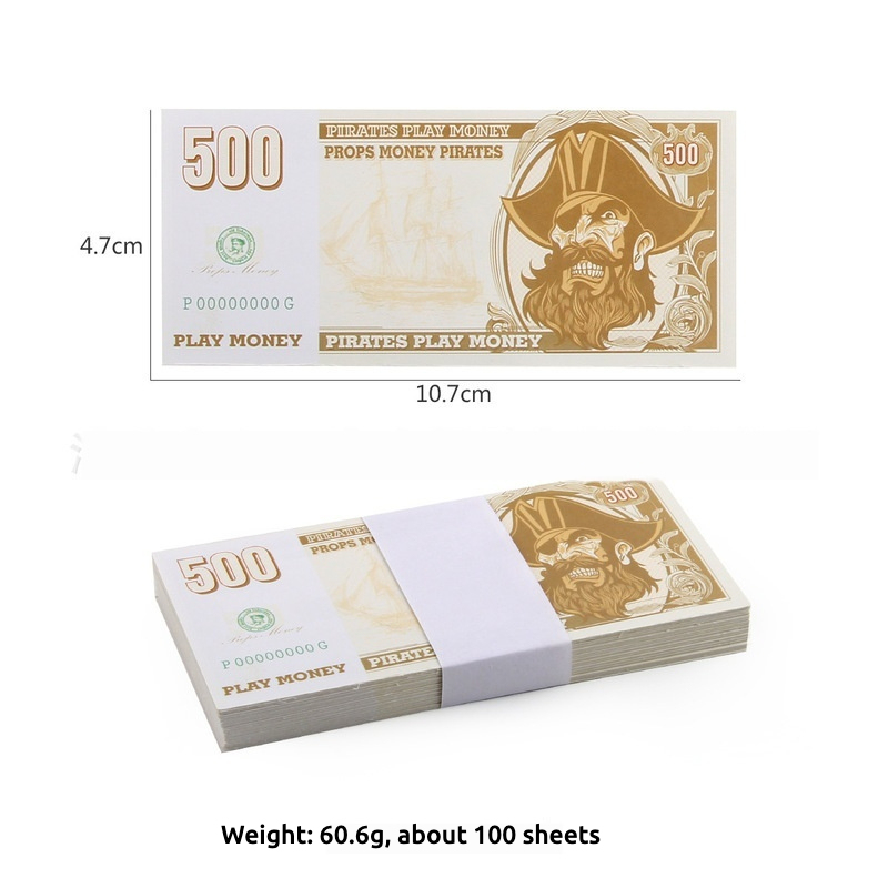 100 billetes piratas de 500 denominaciones