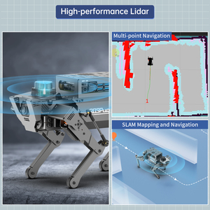 Hiwonder ROSPug cuadrúpedo Robot perro Python programación robótica educativa Kits alimentados por Jetson Nano AI Robot Dog