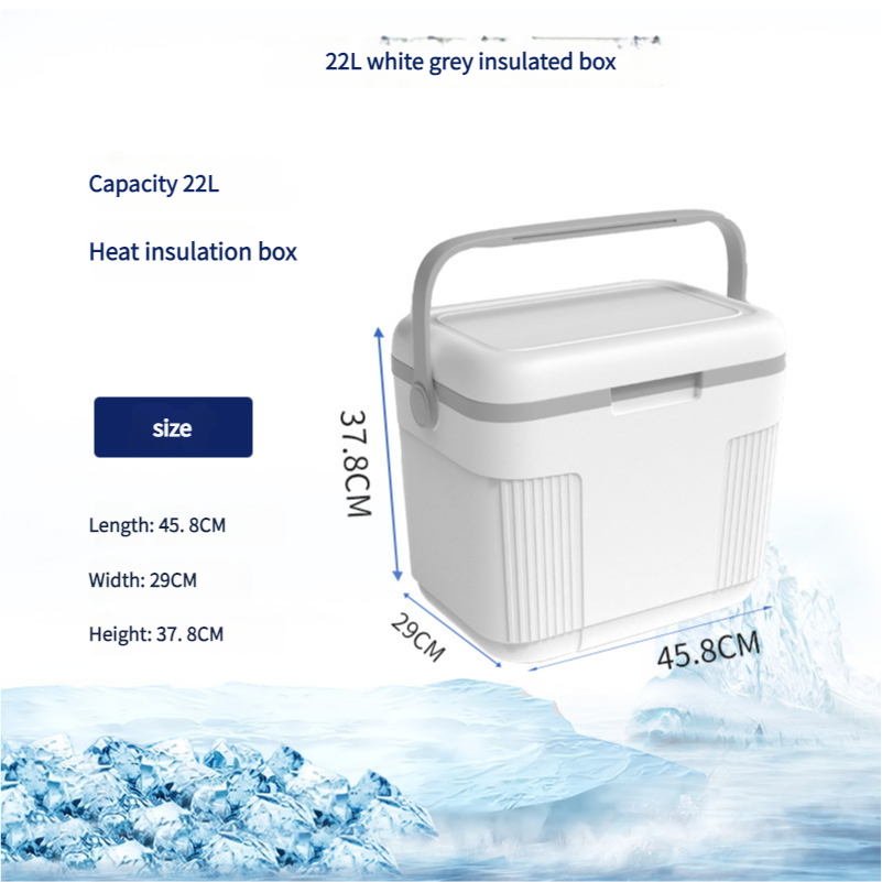 22L blanco y verde + nevera de 450ml * 2 + bolsa de hielo * 10