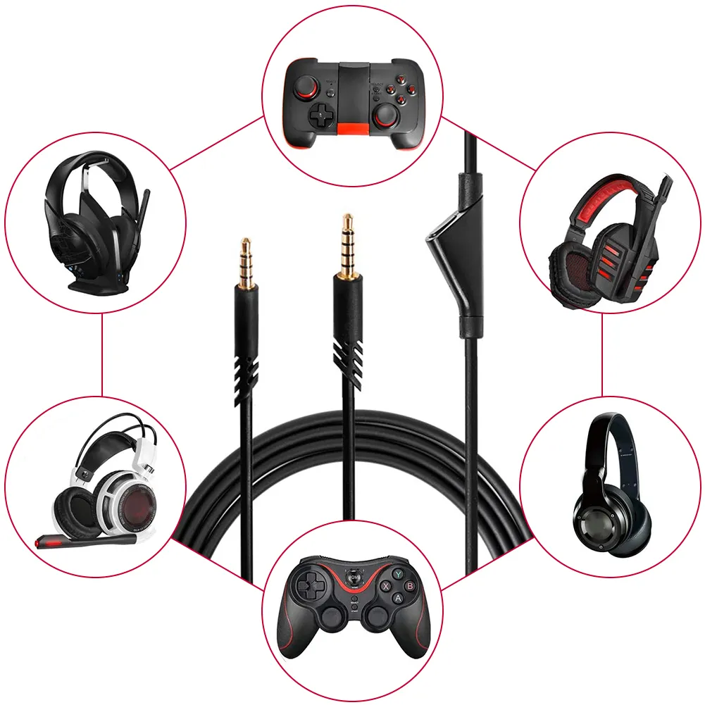 Rocfly-venta directa del fabricante, accesorio aplicable al cable de audio de repuesto de Logitech Astro A10 a40 A30, auriculares de juego
