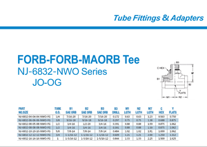 Giả mạo Công Đoàn giảm tốc Bộ chuyển đổi thủy lực Nam Nữ O-ring Ông Chủ Orb cho nữ O-ring Ông Chủ Phụ kiện ống Tee 6832 nwo Nut máy giặt - Product Image 6