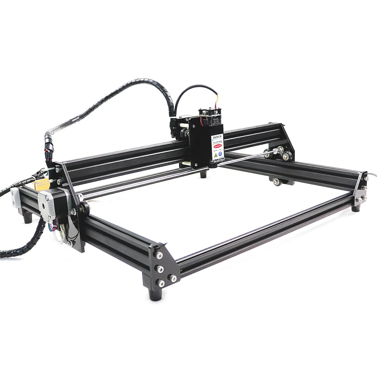 BACHIN 2500MW 400x350mm diyot lazer gravür gravür masaüstü oyma kesme makinesi CNC DIY 3d lazer oyma makineleri