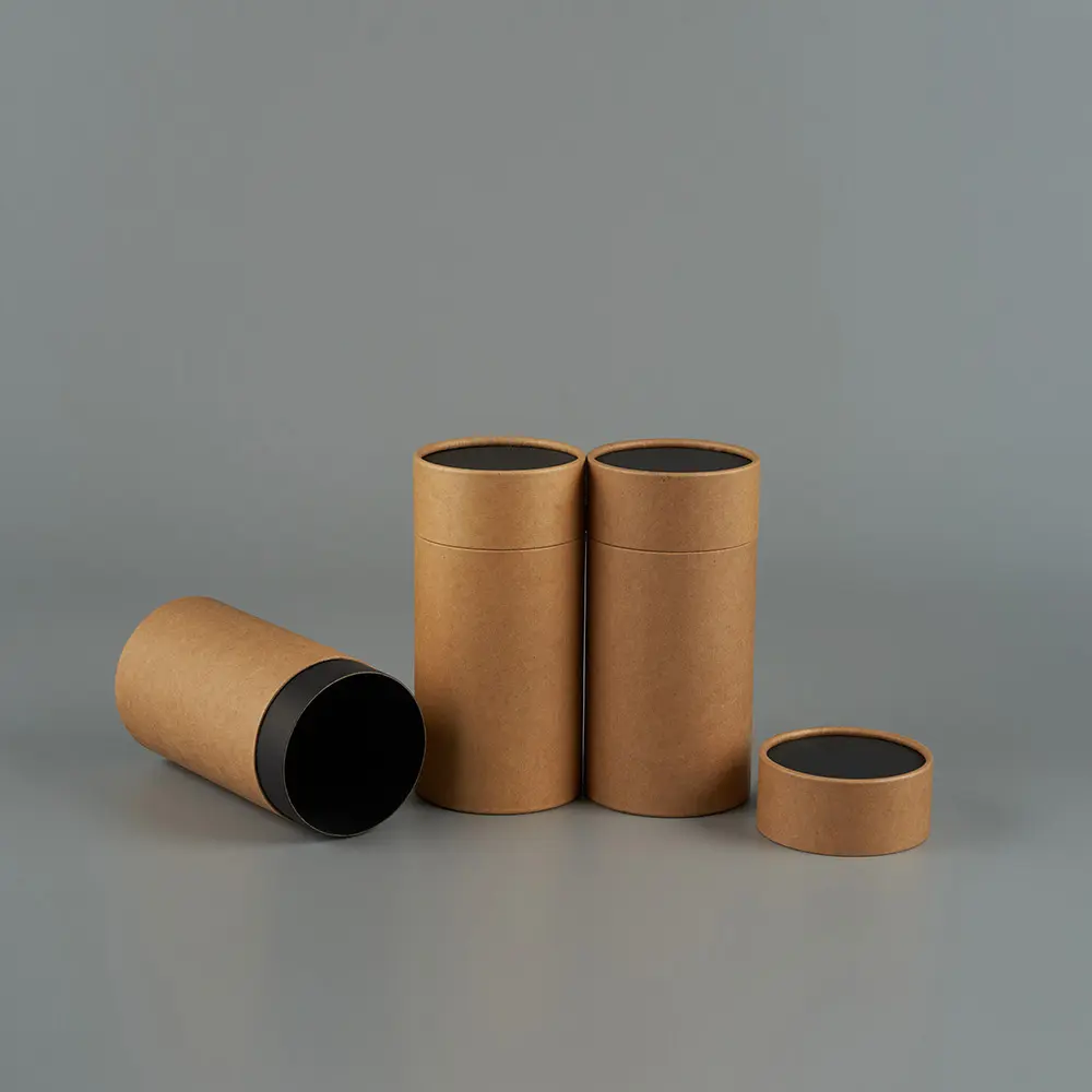 Contenitore scatola rotonda con Top Shaker per uso alimentare cartone bianco tubo di carta per stampa personalizzata per polvere sfusa