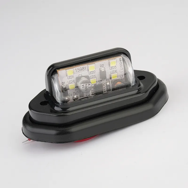 6 LED Car License Number Plate Light For SUV Truck Trailer Van Tag Step Lamp White Bulbs Car Products License Plate Lights