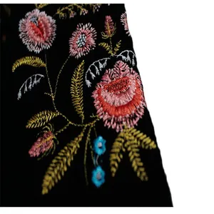 2024 Vintage Pullover Stickerei Rund kragen Blumen Top Loose Korean Herbst Winter Pullover Langarm Damen Mode Pullover