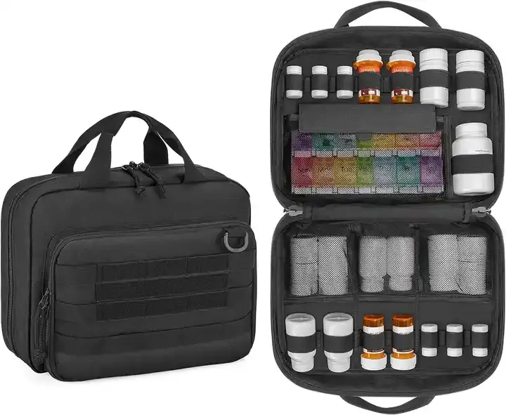 Saco De Armazenamento De Medicação Tático Sacola Suprimentos Médicos Travel Medicine Pill Bottle Organizer Bag