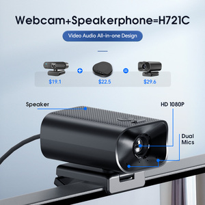 Nywii-onsumer lectronics ardware & oftware PC, webcam HD 1080p con mando a distancia, altavoz y micrófono - Product Image 2