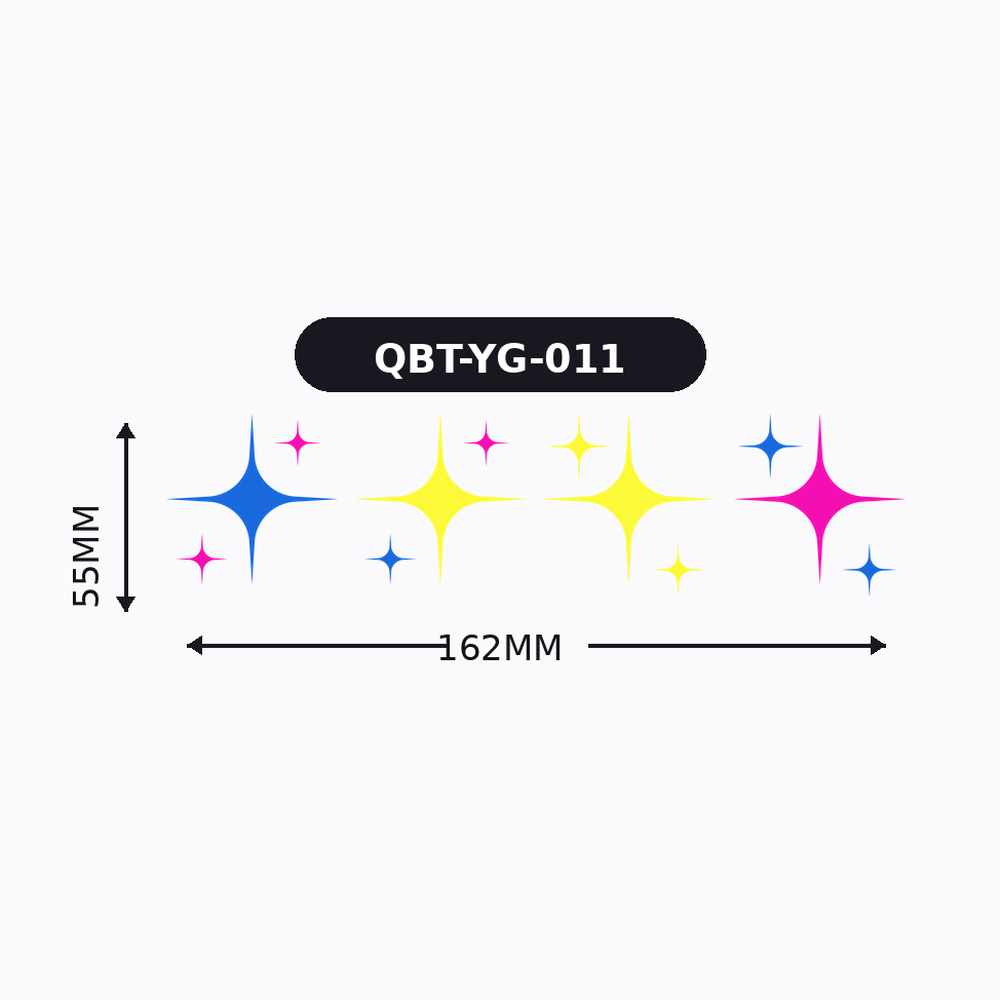 QBT-YG-0011 Large Sparkle Stars