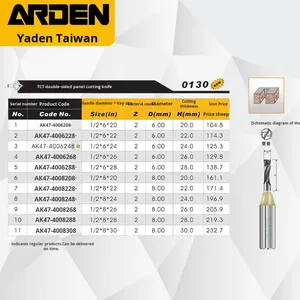 ARDEN çift kaplama paneli freze kesicisi TCT Spiral kesme bıçağı Pet kurulu gravür makinesi için özelleştirilmiş ODM AK47-4 modeli - Product Image 6