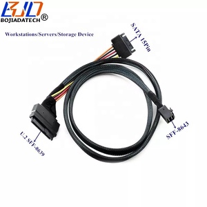 Mini <strong>SAS</strong> HD U.2 SFF-8643 to SFF-8639 NVME PCIe SSD Cable 12Gbps 0.8M for Mainboard Intel SSD 750 P3600 P3700 0.5M - Product Image 1