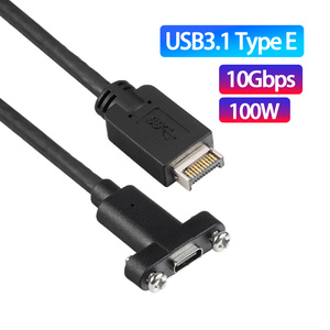 Özel USB3.2 usb tipi E erkek usb 3.1 tip C dişi panel montaj kablosu 10gbps usb 3.1 veri kablosu - Product Image 5
