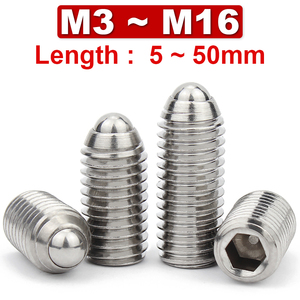 304不锈钢弹簧六角内六角柱塞内六角球头固定螺钉，带弹簧柱塞 - Product Image 6