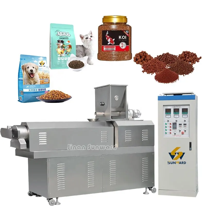 Machine de fabrication d'aliments pour animaux et poissons 800-1000 kg/h lignes de production de granulés d'aliments pour animaux de compagnie machines